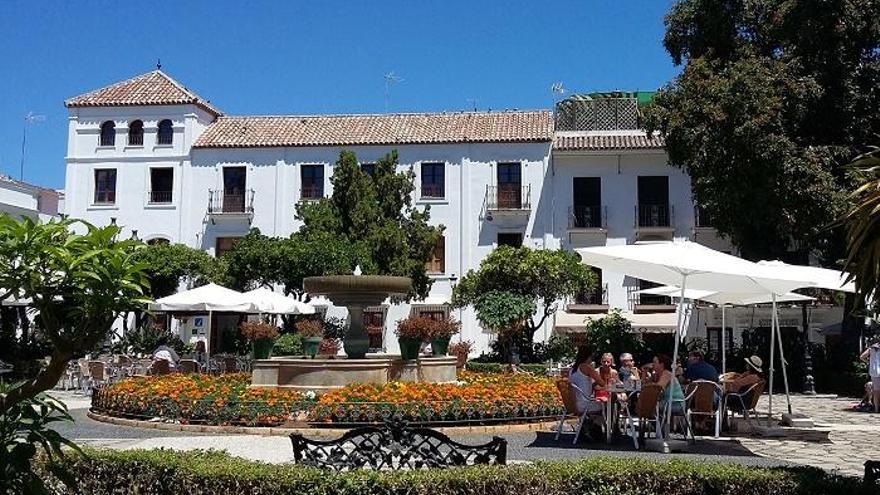 Imagen de la Casa de las Tejerinas, en la plaza de Las Flores de Estepona.