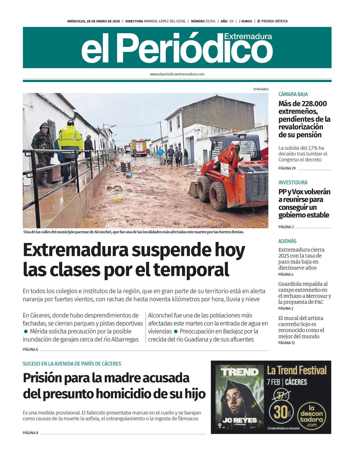Consulta la portada correspondiente al día 28 de enero de 2026