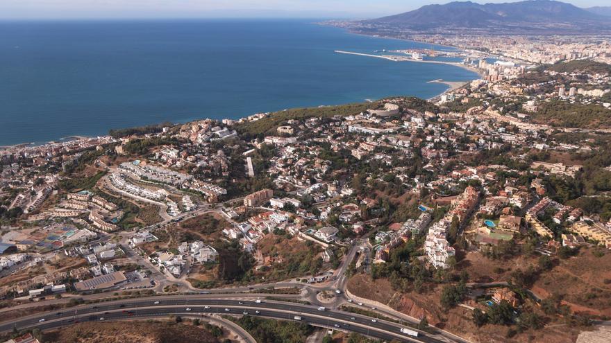 Vistas aéreas de Málaga.