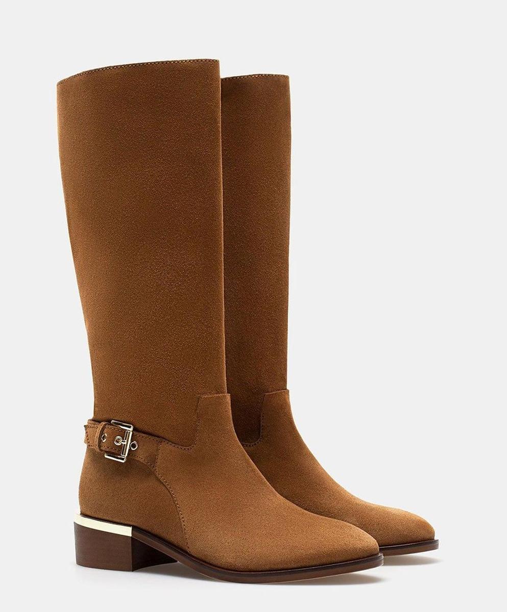 Botas camel de piel (Precio: 29,99 euros)