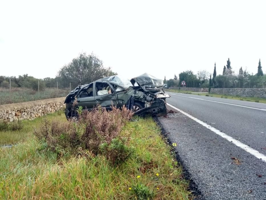 Accidente en la carretera vieja de Sineu