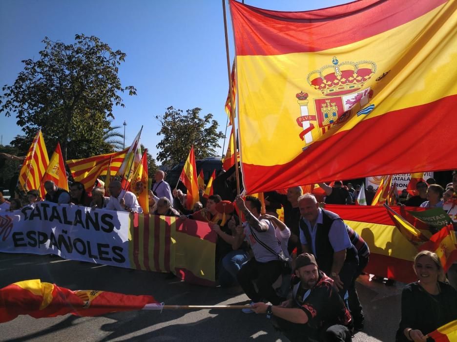 Concentració a Girona en favor de la unitat d'Espanya