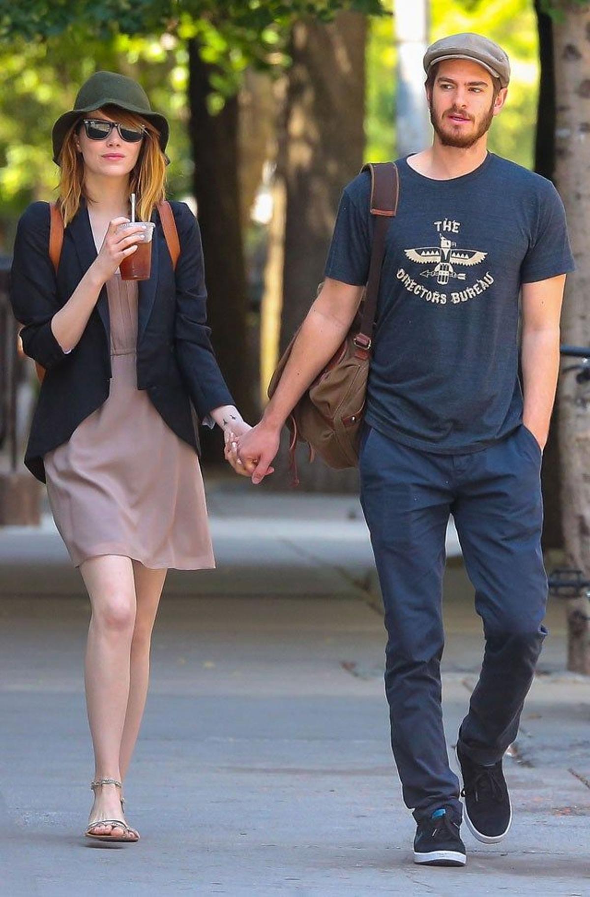 Emma Stone y Andrew Garfield, romántico paseo por Nueva York