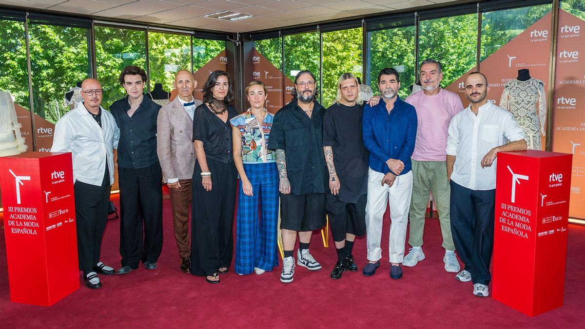 Algunos de los nominados y nominadas en la tercera edición de los Premios Academia de la Moda Española.