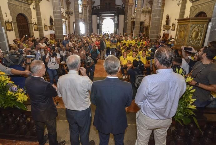 16/08/2017 TEROR. Visita de la UD Las Palmas a la Virgen del Pino en la Básilica de Teror. FOTO: J.PÉREZ CURBELO