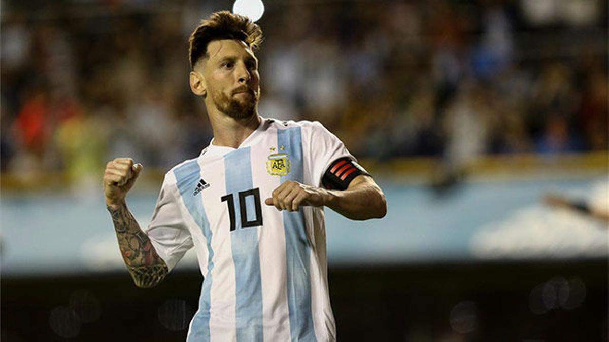 Los tres goles de Leo Messi contra Haití
