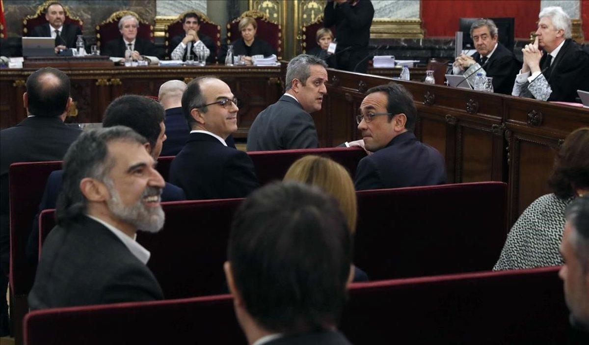 Jordi Cuixart, Jordi Turull, Joaquim Forn y Josep Rull.