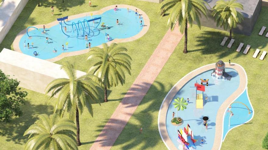 Una imatge virtual del projecte de reforma de la zona de piscines i oci que es farà a l&#039;Aparthotel Sant Eloi de Tossa de Mar