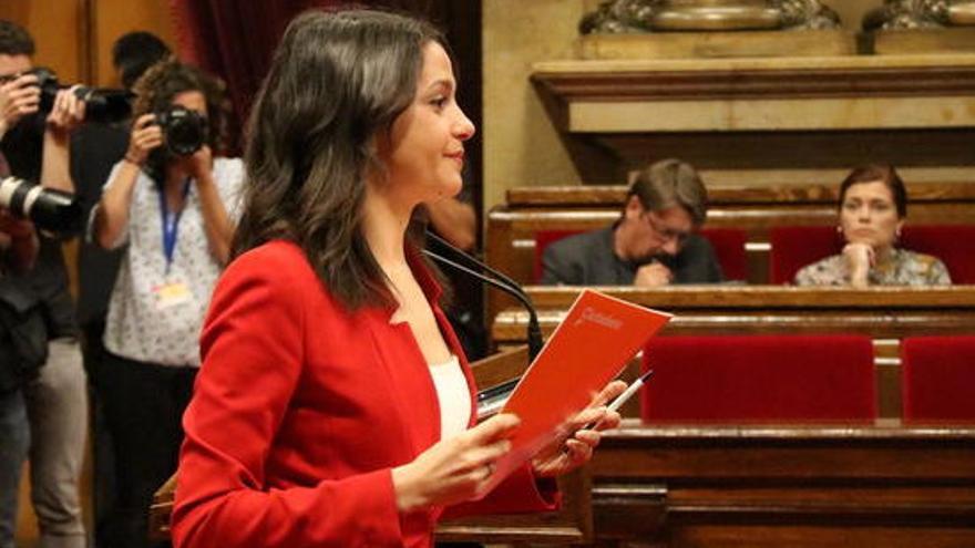 La líder de Cs al Parlament, Inés Arrimadas.