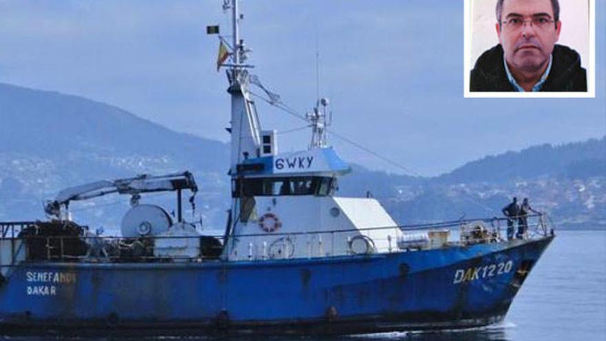Vicente Pazos, el marinense desaparecido en las costas de Senegal y el barco hundido. //