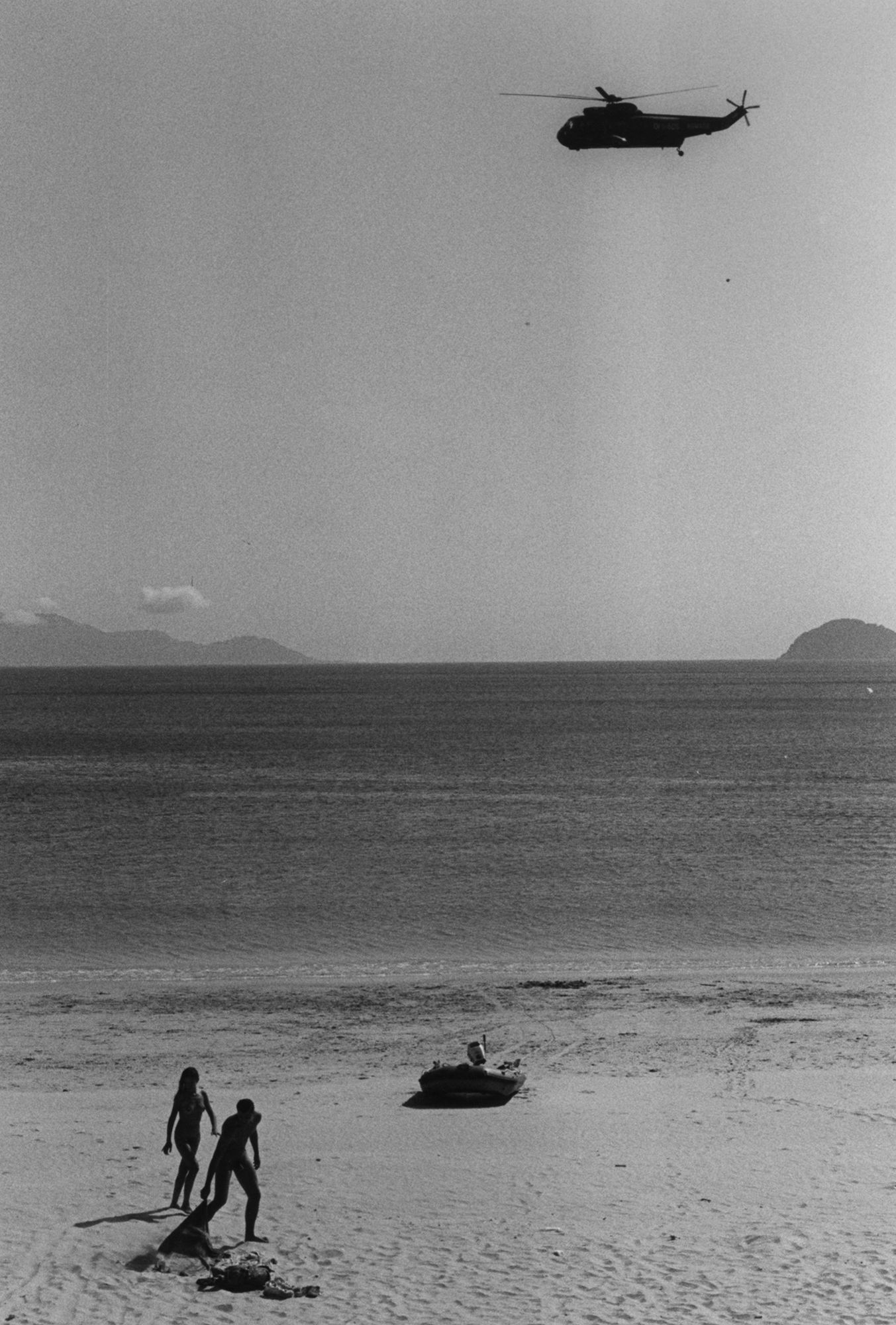 La playa de Barra, en Cangas, en los años 80