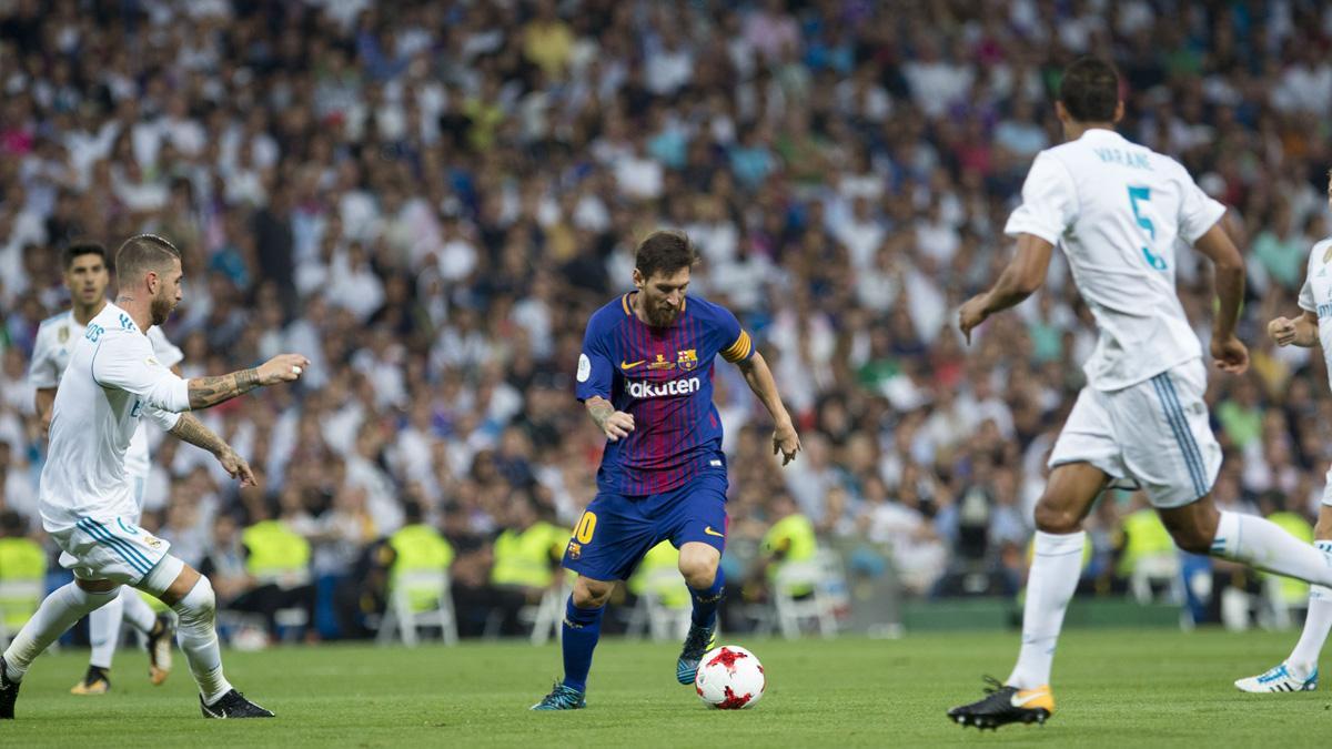 Messi, en una acción de un clásico de la Supercopa de España