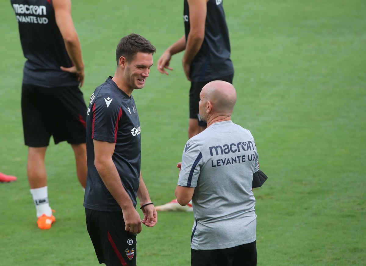 Entrenamiento del Levante previo al partido del Celta