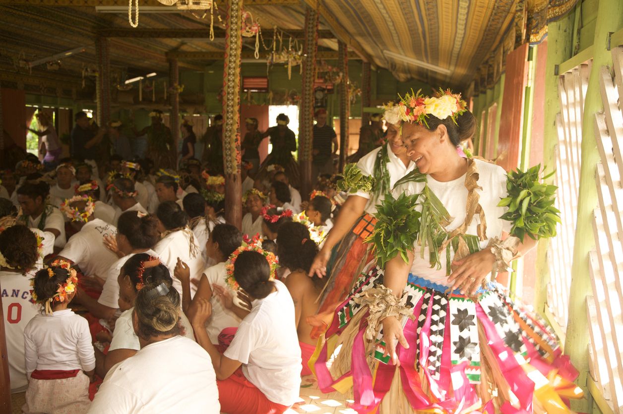 El fatele es la danza tradicional en Tuvalu