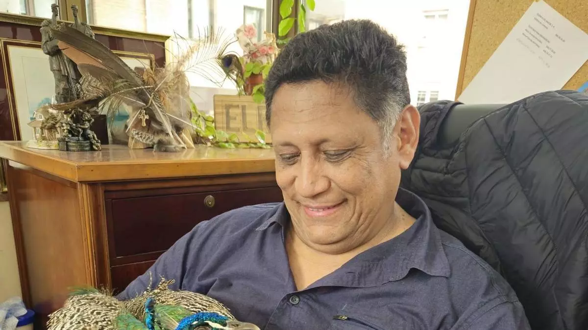 “Pavarotti murió en mis manos”: la tristeza de un portero de Oviedo que rescató al pavo real atropellado en el centro de la ciudad