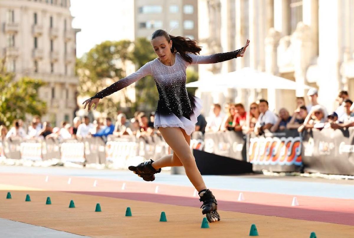 Vicky Andrés durante una competición.