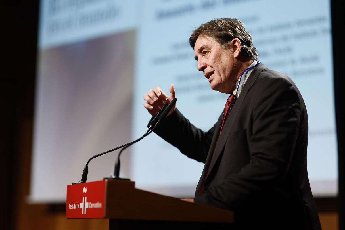 Luis García Montero, director del Instituto Cervantes, presentando el Anuario 2023 “El español en el mundo”.