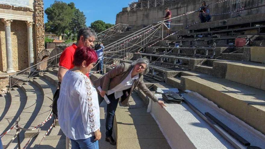 La renovación del graderío del Teatro Romano de Mérida no estará para el festival