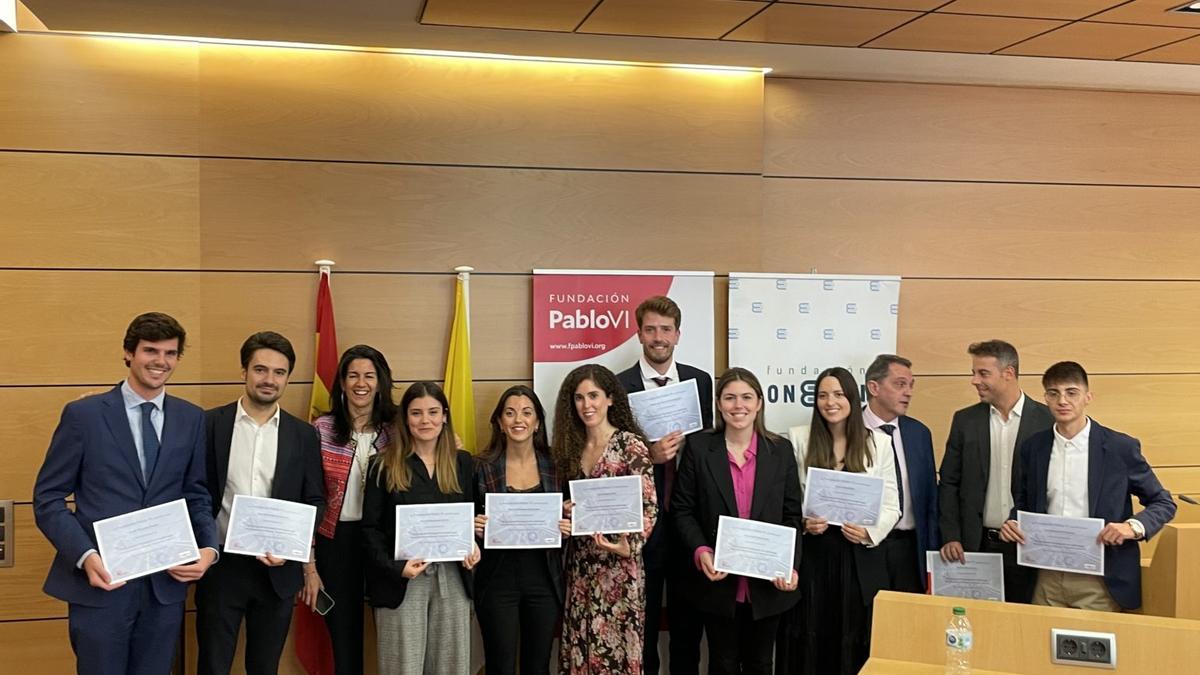 Becados de la Fundación Conexus, en una imagen de archivo.