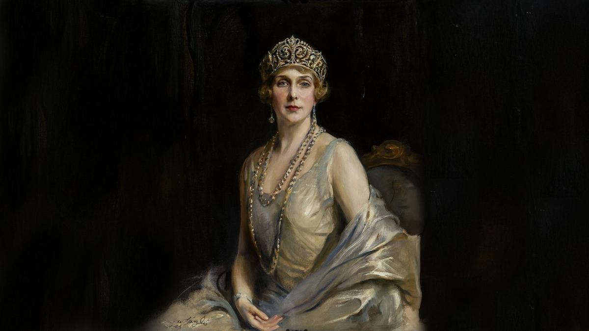 La reina Victoria Eugenia retratada por Philip Alexius László de Lombos. Óleo sobre lienzo de 1926