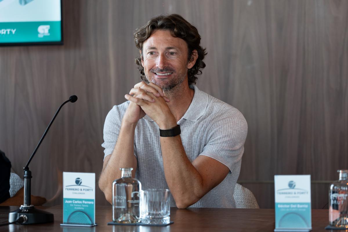 Juan Carlos Ferrero, durante la presentación del Challenger.