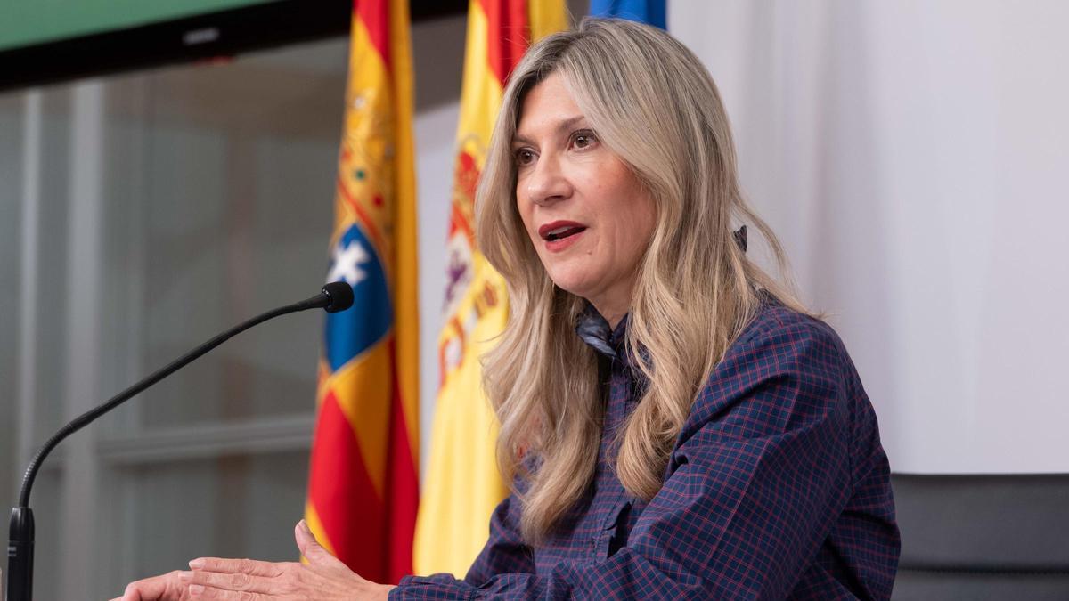 La vicepresidenta en funciones, Mar Vaquero, este viernes en rueda de prensa.