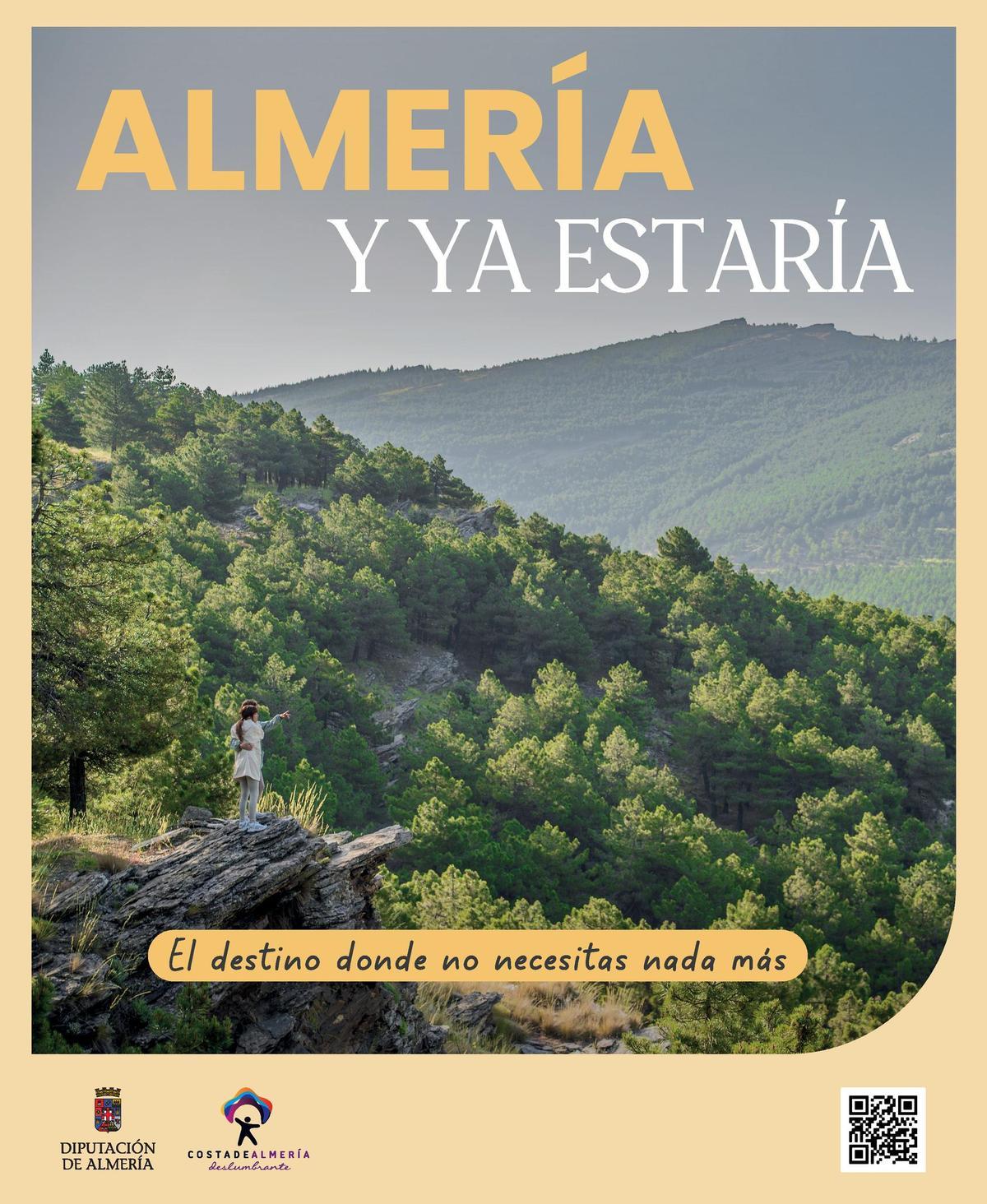 Cartel promocional de la nueva campaña de la Diputación e Almería "Almería y ya estaría"