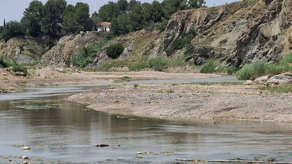 Un dels gorgs detectats en el terme municipal de Real després dels danys en el llit del Magre per la dana