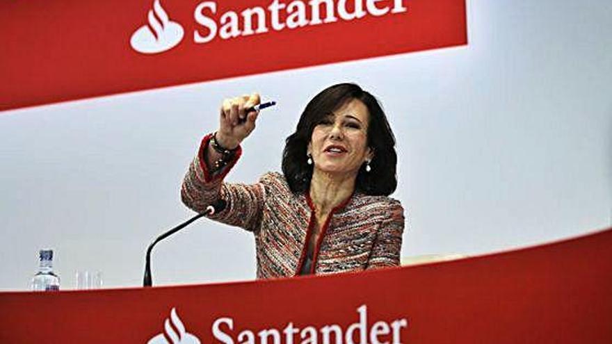 Ana Botín, presidenta del Banc Santander, l&#039;entitat de l&#039;Ibex-35 que més beneficis ha obtingut.