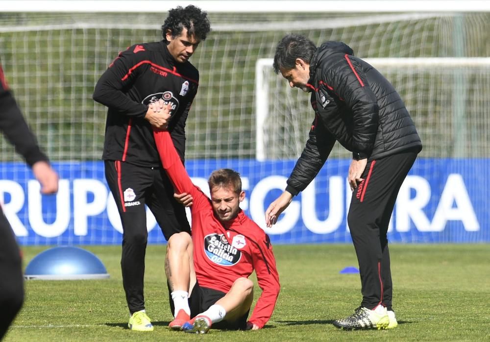 El Dépor prepara el partido de Oviedo