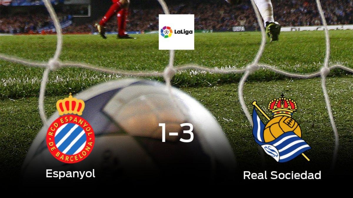 La Real Sociedad se lleva los tres puntos frente al Espanyol (1-3)
