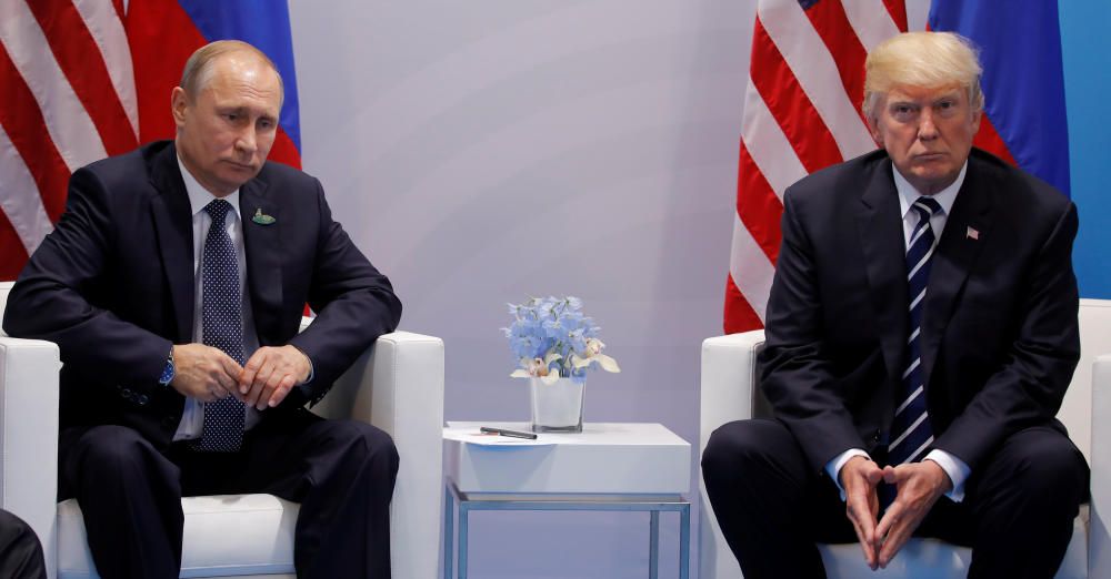 La secuencia del apretón de manos entre Trump y Putin