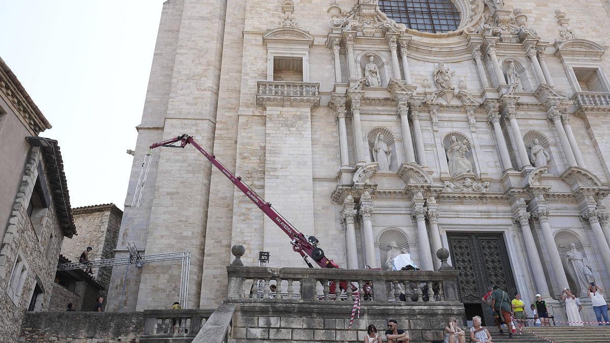 Les imatges del rodatge d''Enredados' a la ciutat de Girona