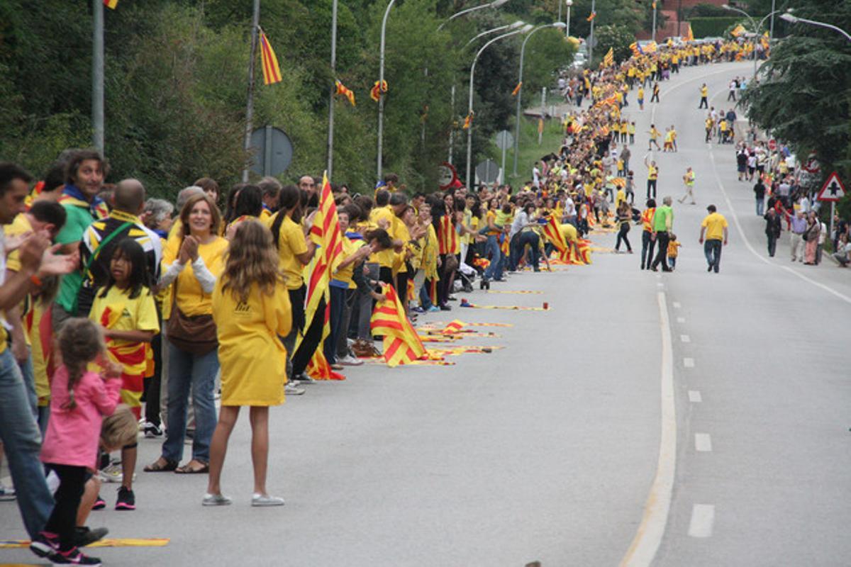 La Via Catalana al seu pas per Figueres.