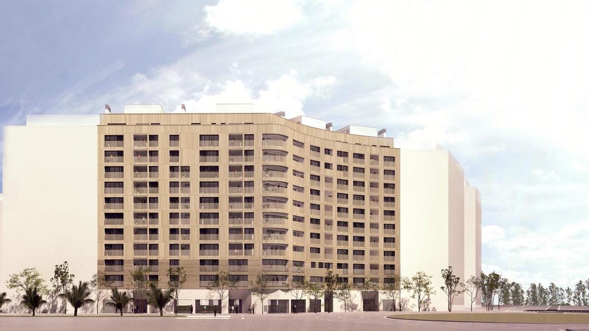 Un edificio de 90 viviendas de alquiler asequible en Quatre Carreres