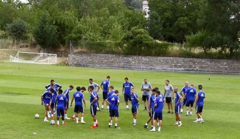 Concentración del Real Zaragoza en Boltaña