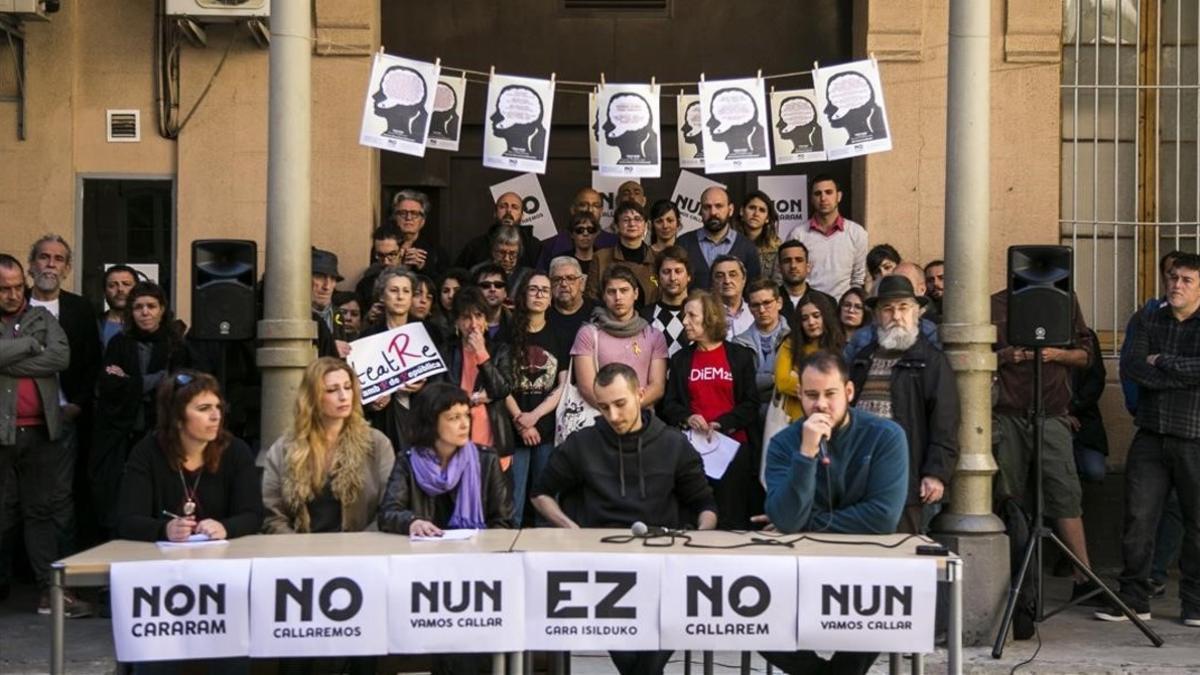 Presentación de la semana de la libertad de expresión celebrada en la cárcel de la Modelo, el pasado 4 de abril.