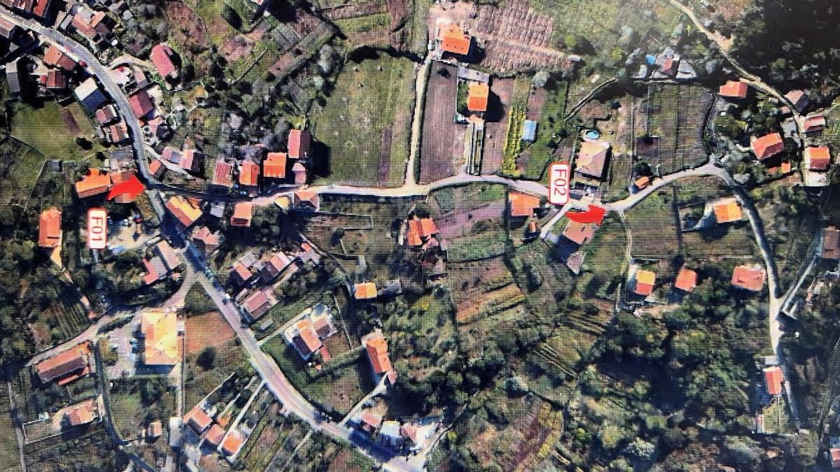 Imagen aérea de la zona de A Chamiceira donde está previsto actuar a corto plazo