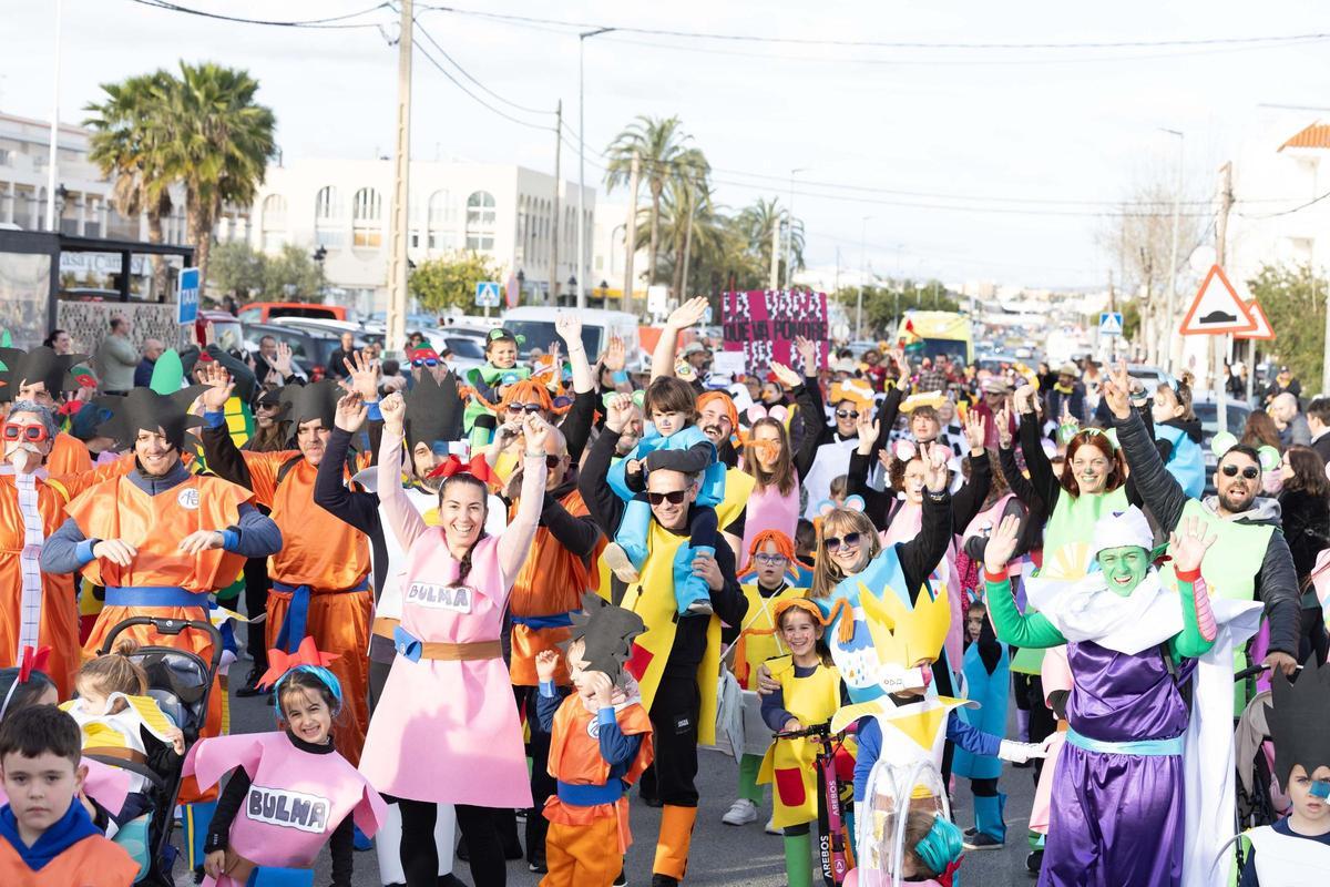 Detalle de la rúa de Carnaval de Sant Josep del año pasado.