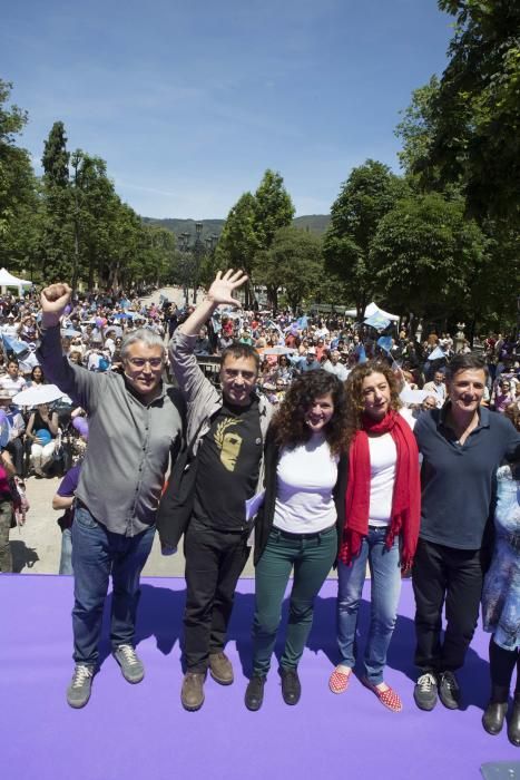 Acto electoral de Podemos en Oviedo con Juan Carlos Monedero