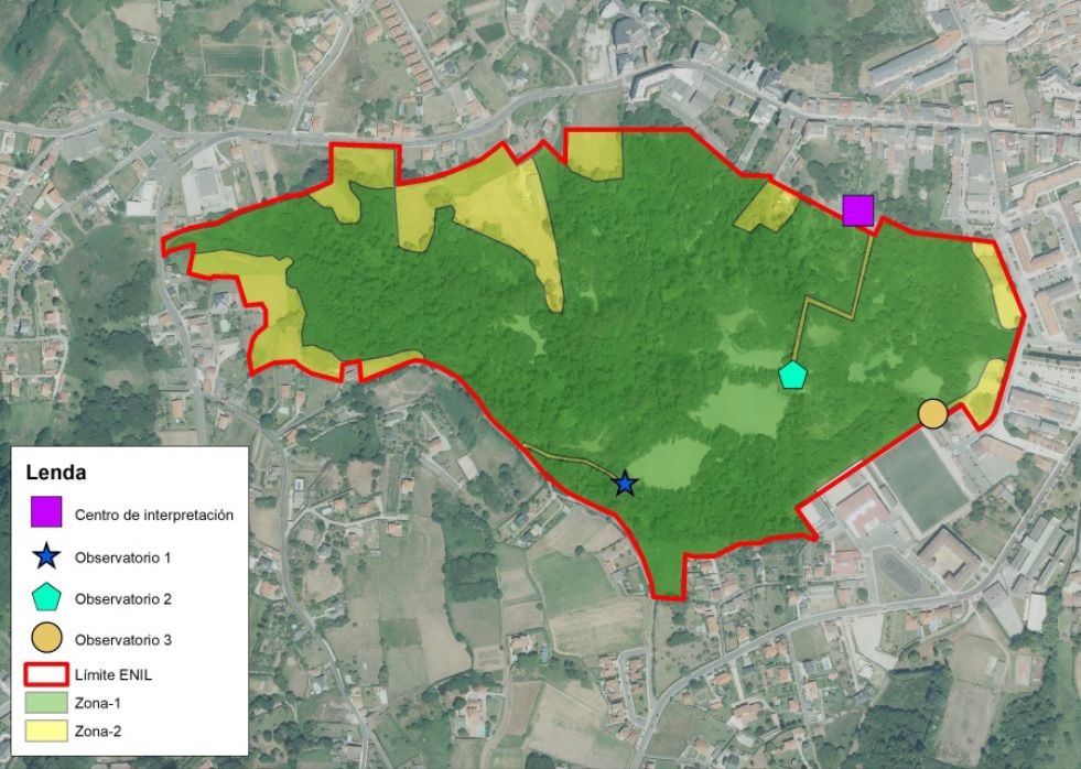 Delimitación de zonas y equipamientos en el plan de conservación de As Brañas