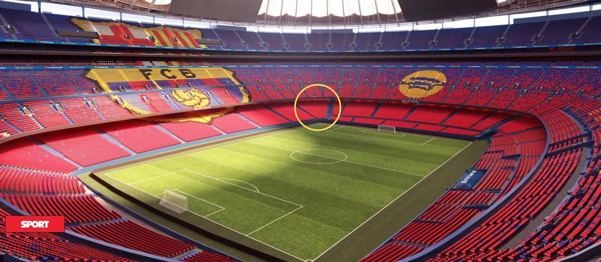 Aquí se ubicará la Grada d'Animació contra el Atlético de Madrid