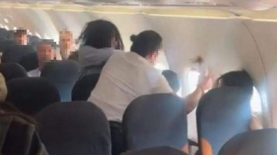 Violencia en un vuelo Nápoles - Ibiza: dos mujeres se arrancan el pelo