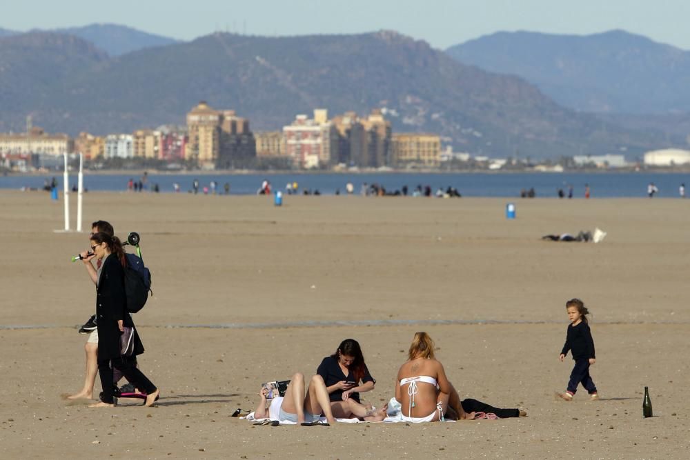 Calor en pleno enero en València