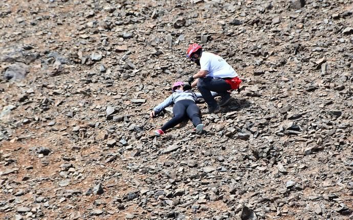 10/04/2019 SAN BARTOLOME DETIRAJANA. Simulacro accidente aéreo del Ejercito del Aire.  Fotógrafa: YAIZA SOCORRO.  | 10/04/2019 | Fotógrafo: Yaiza Socorro