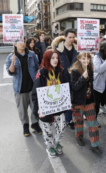 Protestas de estudiantes en Gijón