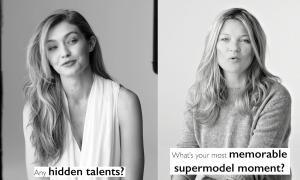 Gigi Hadid y Kate Moss posan juntas por primera vez para la colección primaveral de Stuart Weitzman.