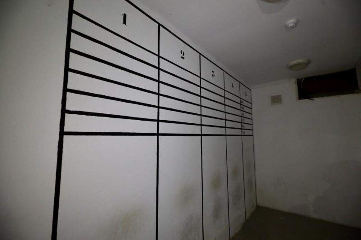 Sala de reconocimientos que queda todavía dentro de la casa.