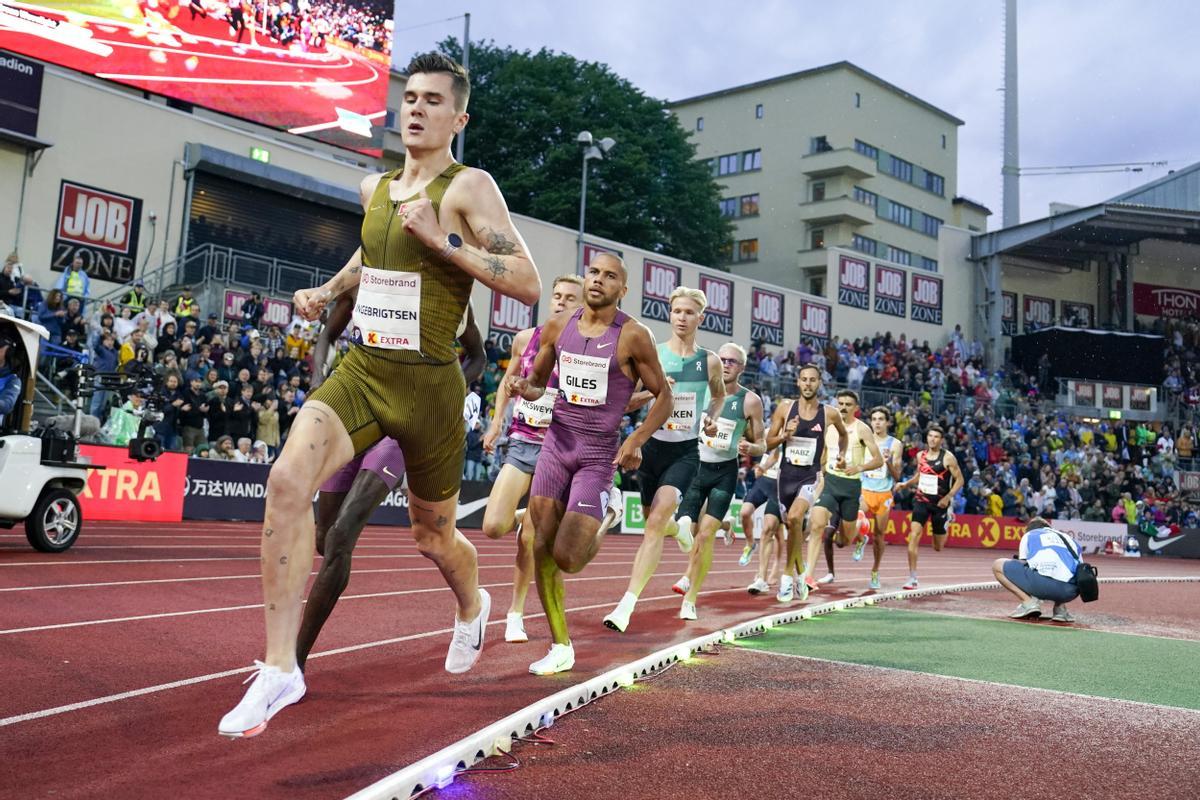 Jakob Ingebrigtset, durante una carrera de 1.500.