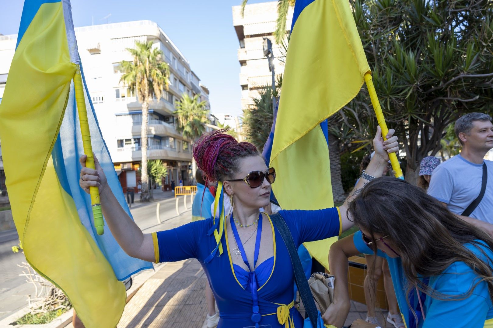 Celebración del aniversario de la independencia de Ucrania en las calles de Torrevieja y el Parque de las Naciones